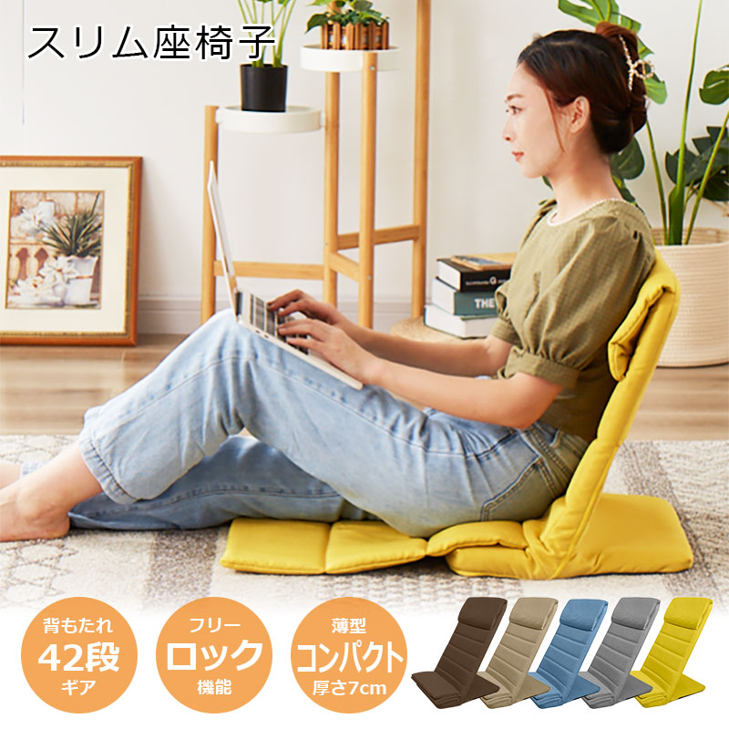 座椅子 ペットスロープにもなる スリム座椅子 犬用スロープ F-1887
