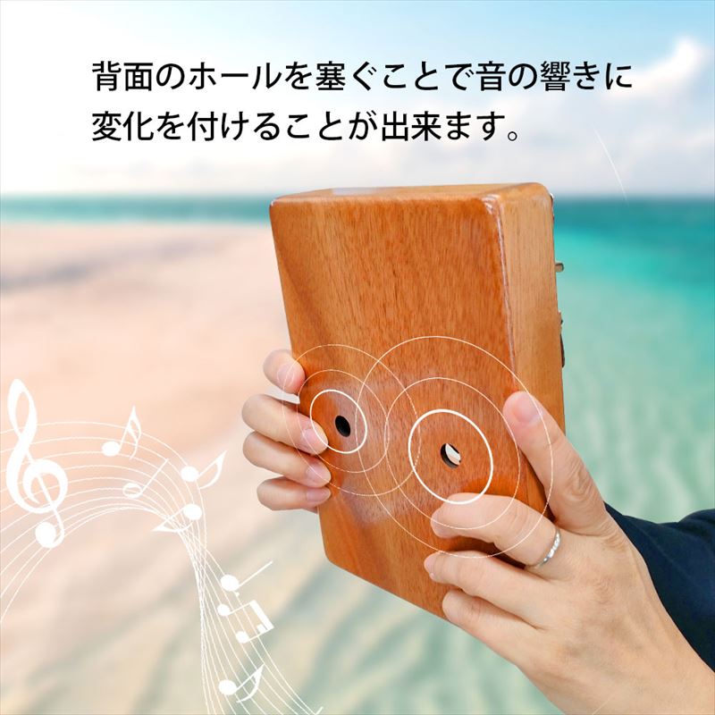 カリンバ フラワー ケース付 17キー C調 ブラウン GKL-400