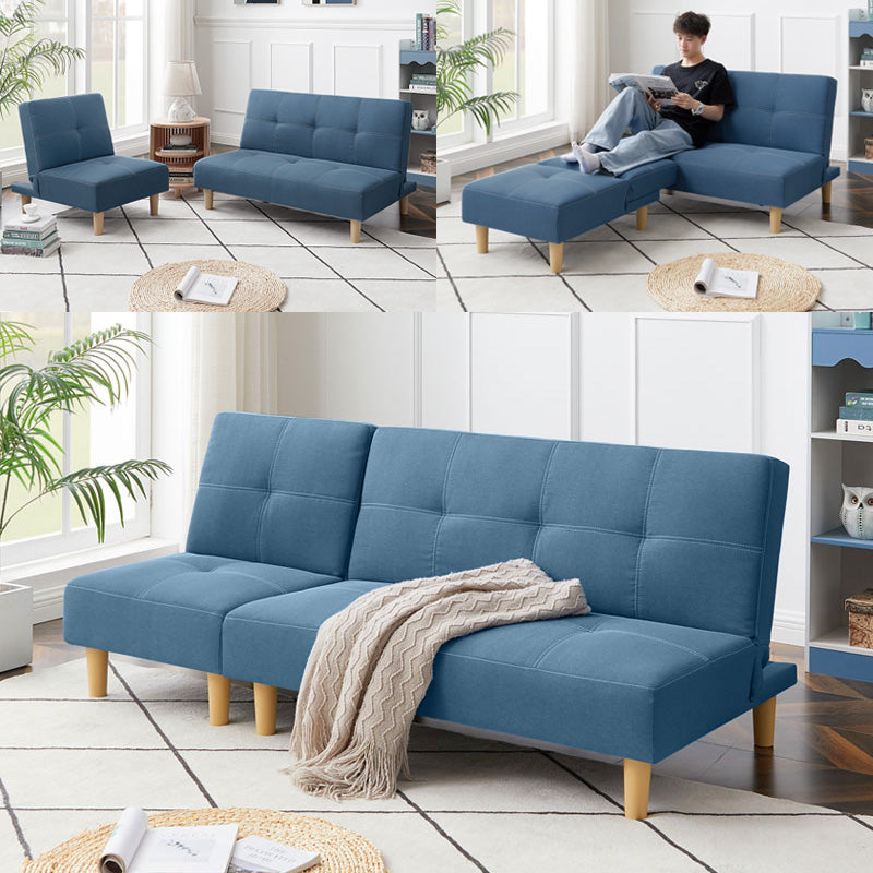 【送料無料】6WAYソファベッド 1人掛け 2人掛け セット リクライニング3段階 自由自在 カスタマイズ ブルー グレー ベージュ JH116