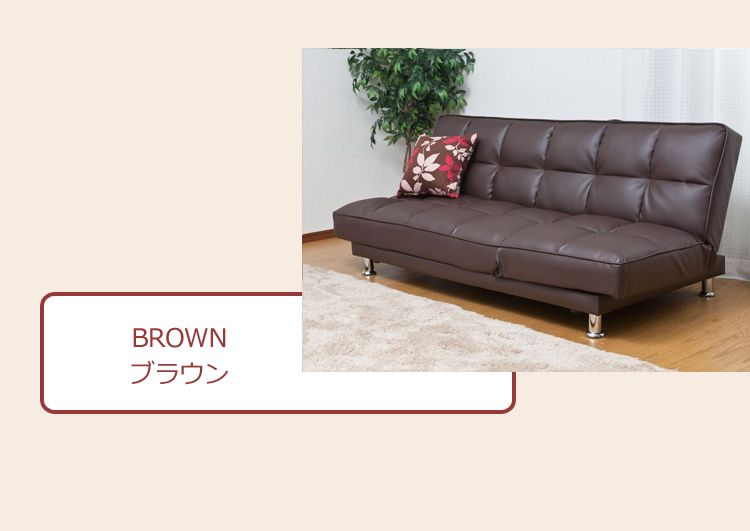 ソファーベッド ソファベッド シングル 3人掛け 合皮 ソファーベッド -Mettere-メッテレNB-104 合成皮革 ブラック