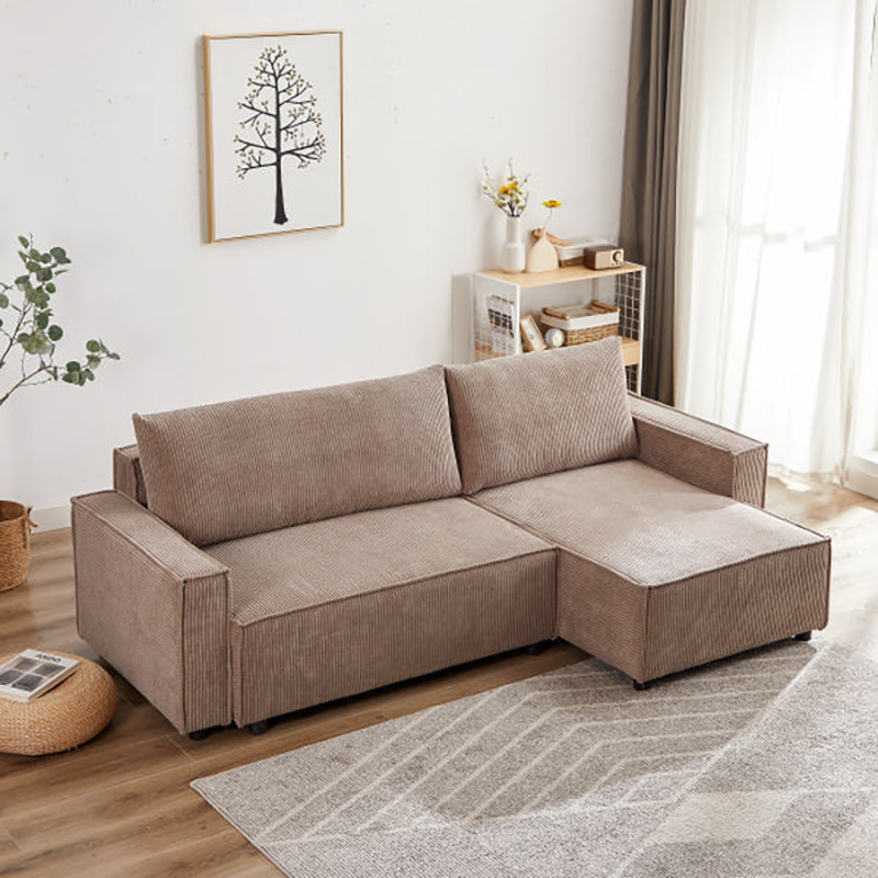 ソファベッド カウチ 3人掛け グレー ファブリック L型カウチ リビングルーム用家具 コーナーソファセット ソファー おしゃれ リクライニング OS-3097