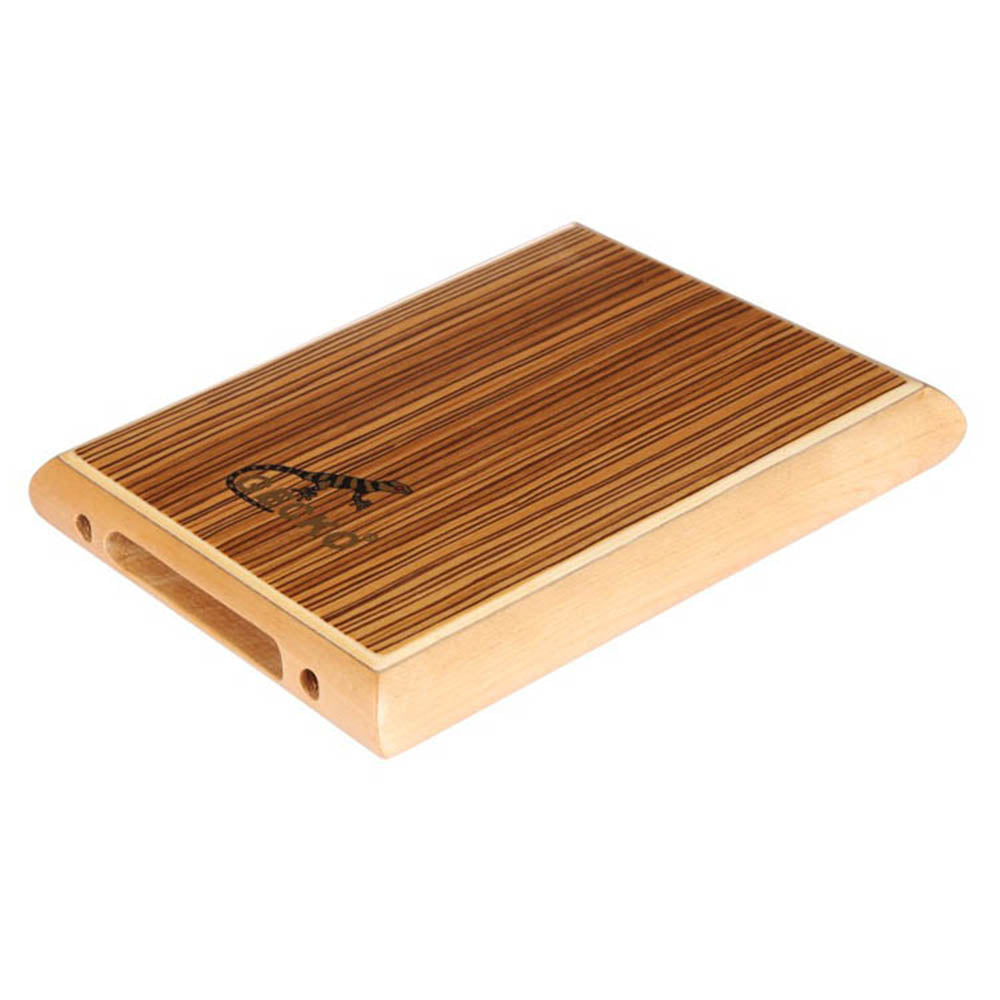 GECKO カホン Cajon トラベル カホン フラットパッド タイプ 打楽器 パーカション 木製 ゼブラウッド バーチウッド 専用ケース付き 4.5*23.5*29cm PAD-2