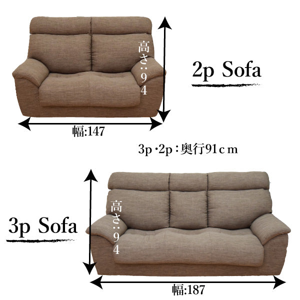 ソファー 3人掛け 3人掛けソファ ソファ ソファー 三人掛け 腰にやさしいハイバック ソファ 3人掛け S-2139 3P