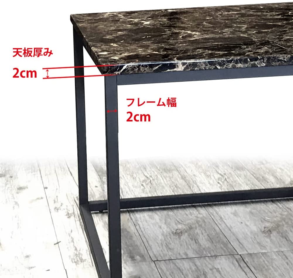 テーブル 大理石風 ローテーブル 応接 待合 大理石調 センターテーブル 正方形 600×600mm T-183-4-6060 ホワイト