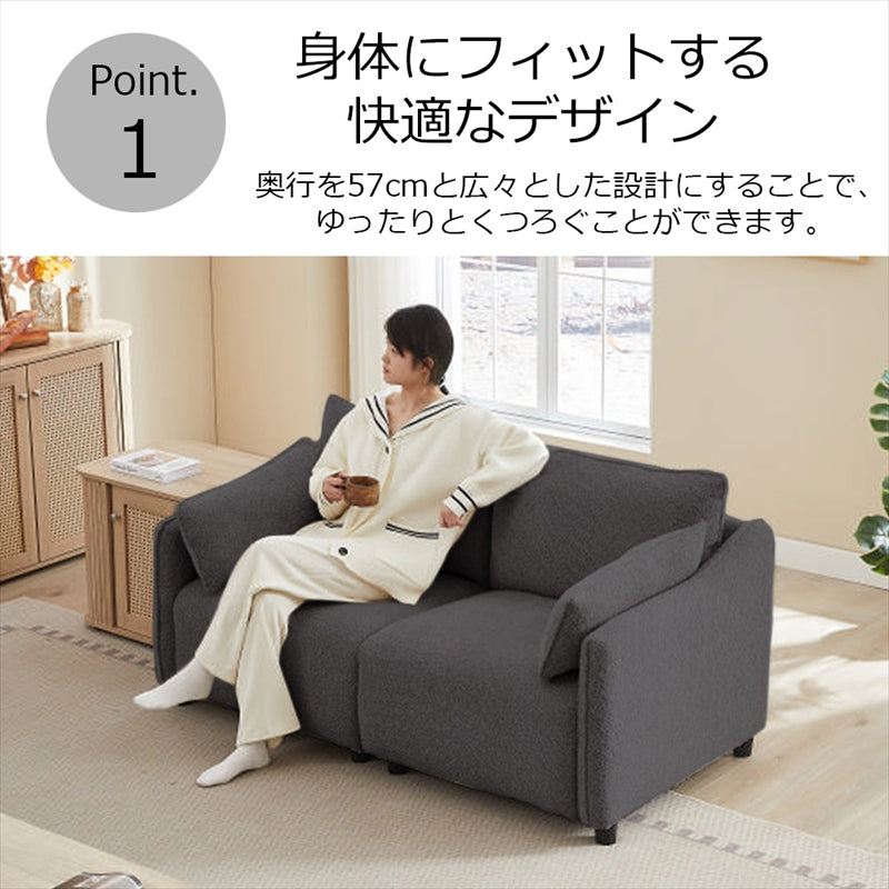 3人掛け ソファ ダークレー 三人掛けソファー 3人がけソファー 三人がけ 幅198cm ローソファー 肘付き コンパクト フロアソファ リビング モダン北欧 おしゃれ家具 XD-991-3P