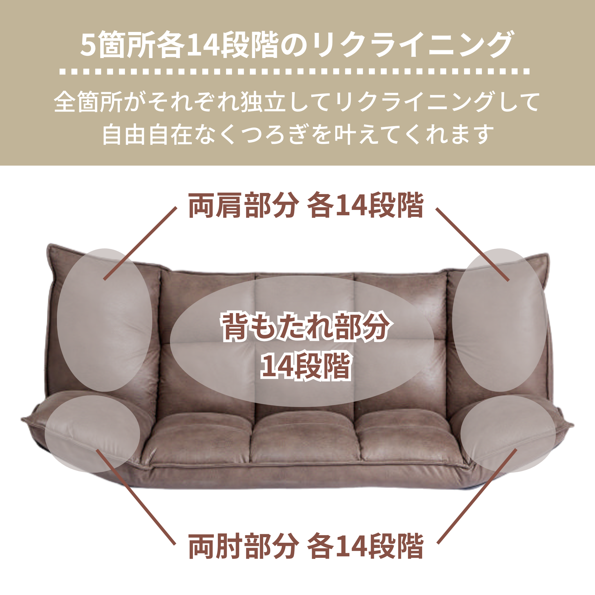 2人掛け マルチリクライニングソファ[幅150㎝] F-2067 – 家具ソファー