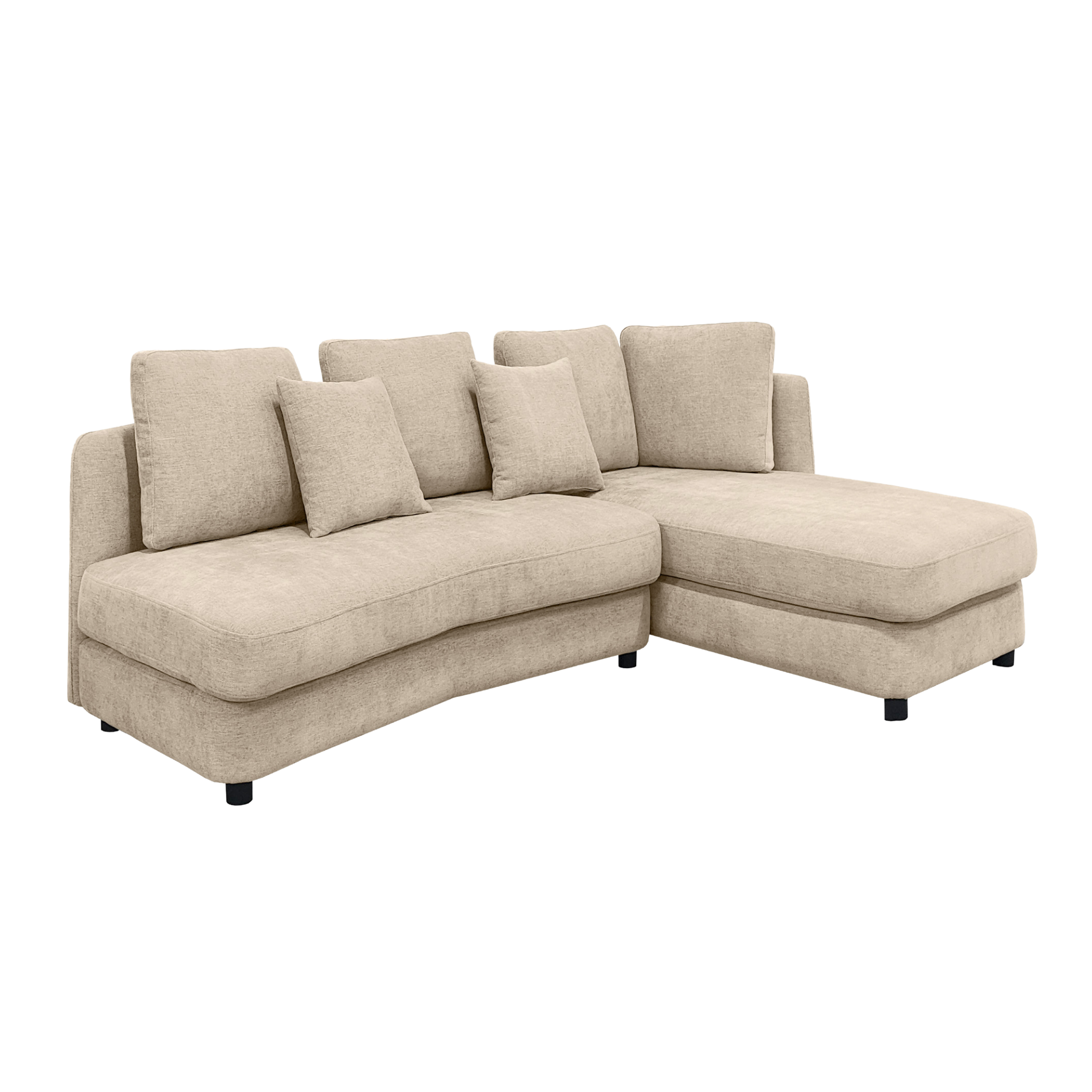 3人掛け L字ラウンド カウチソファ[幅225㎝] UB-SK-3173 – 家具