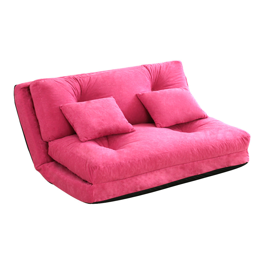 3WAY ソファーベッド 【セミダブル 幅120cm ピンク】 日本製 3WAYソファベッド fluffy [幅120cm] FLUFFY-120 – 家具ソファーと応接