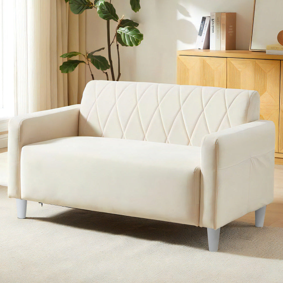 【送料無料】2人掛けキルティングコンパクトソファ[幅120㎝] SG-130