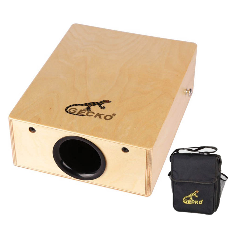 GECKO カホン Cajon  トラベル カホン TRAVEL CAJON 打楽器 パーカション 木製 バーチウッド 専用ケース ストラップ付き 9.5*23*29cm C-68B