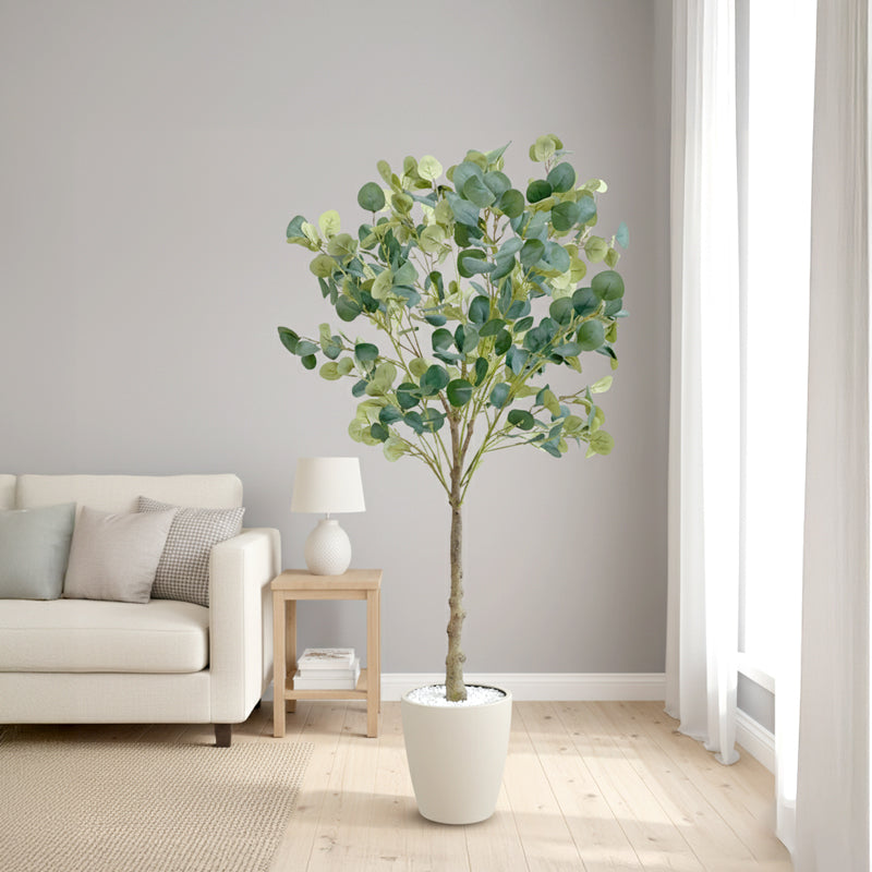 光触媒 フェイクグリーン ユーカリ 人工観葉植物 120cm 150cm 180cm 鉢付属 インテリア グリーン お手入れ簡単