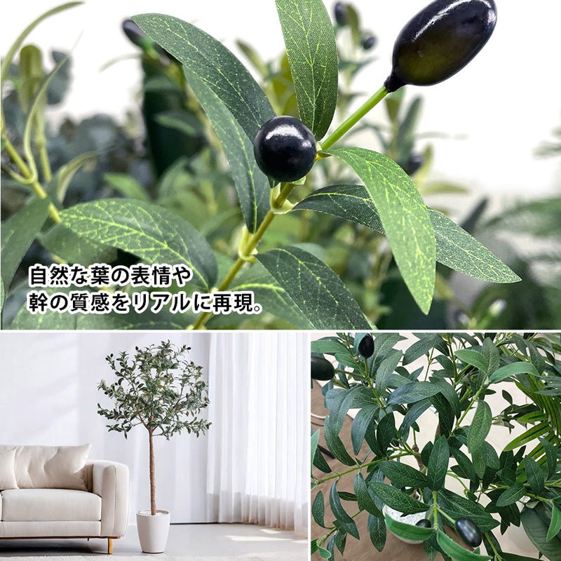 光触媒 オリーブ フェイクグリーン 人工観葉植物 90cm 120cm 150cm 180cm 鉢付属 インテリア グリーン お手入れ簡単