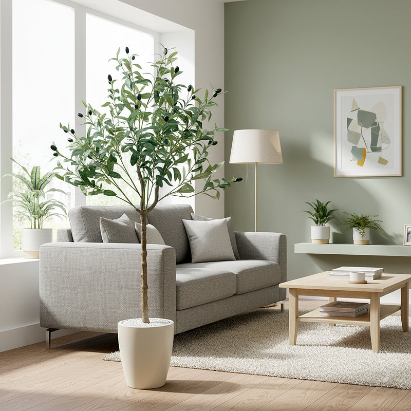 光触媒 オリーブ フェイクグリーン 人工観葉植物 90cm 120cm 150cm 180cm 鉢付属 インテリア グリーン お手入れ簡単