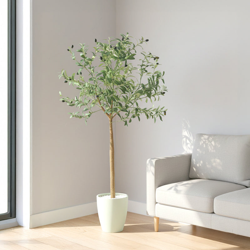 光触媒 オリーブ フェイクグリーン 人工観葉植物 90cm 120cm 150cm 180cm 鉢付属 インテリア グリーン お手入れ簡単