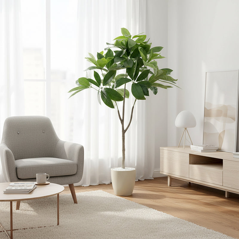 光触媒 パキラ フェイクグリーン 人工観葉植物 90cm 120cm 150cm 180cm 鉢付属 インテリア グリーン お手入れ簡単