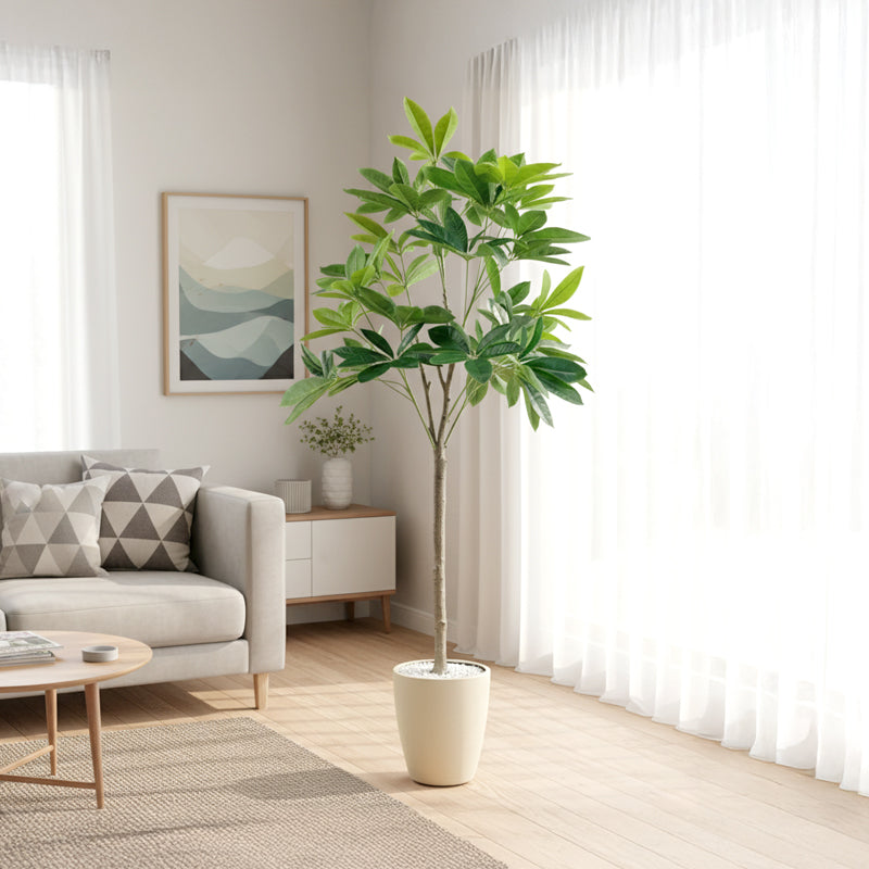 光触媒 パキラ フェイクグリーン 人工観葉植物 90cm 120cm 150cm 180cm 鉢付属 インテリア グリーン お手入れ簡単