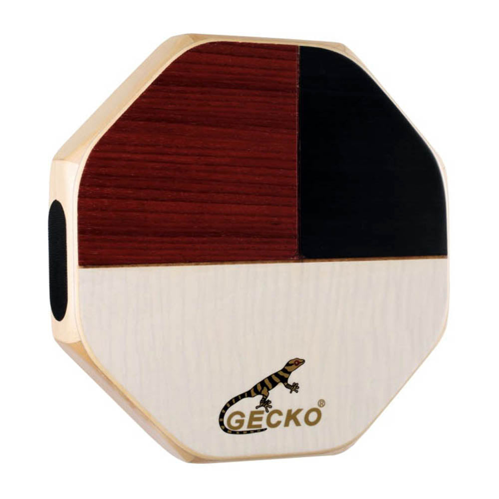 GECKO カホン Cajon マルチパッド 打楽器 木製 太鼓面 ハズ/ブラックウッド/メイプル 本体 バーチウッド パーカション 専用ケース付き 内部ギター弦 ストリング 28*5cm  SD6