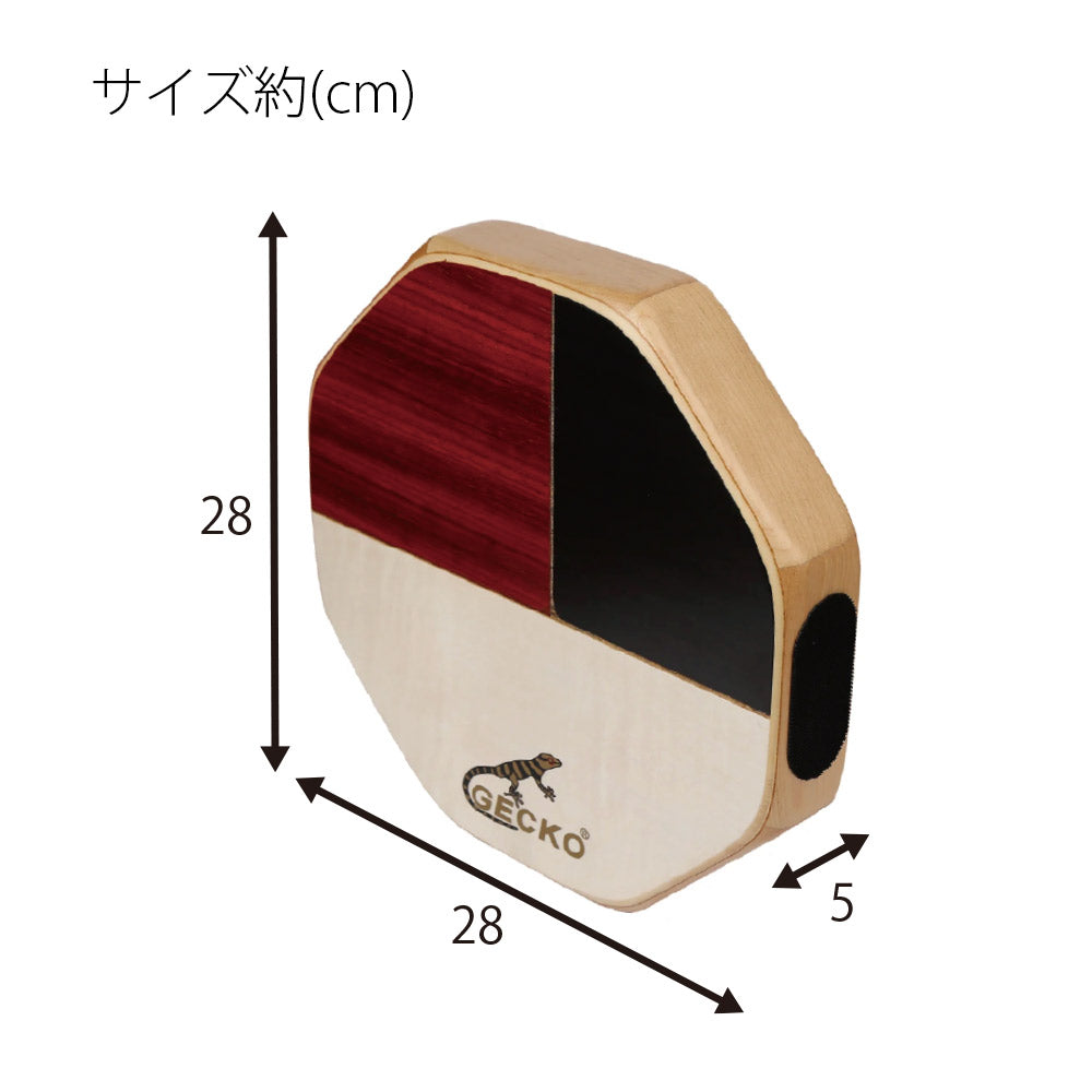 GECKO カホン Cajon マルチパッド 打楽器 木製 太鼓面 ハズ/ブラックウッド/メイプル 本体 バーチウッド パーカション 専用ケース付き 内部ギター弦 ストリング 28*5cm  SD6