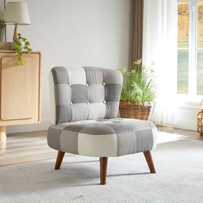 ソファ ソファ1人掛け パッチワークソファ 1人掛け SM-2121 1P オレンジ (オレンジ/ブルー)