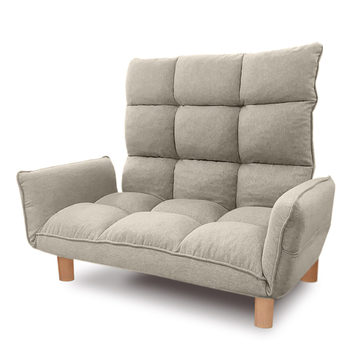 送料無料】スーパーハイバックカウチソファ 2人掛け リクライニング